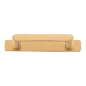 Osaka Cabinet Pull with Backplate CTC96mm Brushed Brass by Iver, a Cabinet Hardware for sale on Style Sourcebook