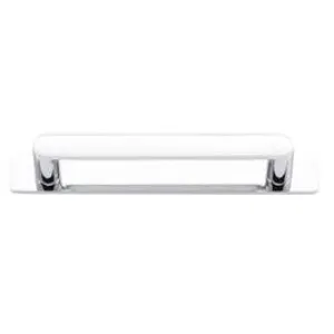 Osaka Cabinet Pull With Backplate Polished Chrome Ctc128Mm by Iver, a Cabinet Hardware for sale on Style Sourcebook