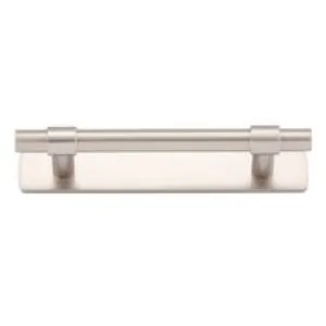 Helsinki Cabinet Pull with Backplate CTC96mm Satin Nickel by Iver, a Cabinet Hardware for sale on Style Sourcebook