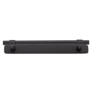 Helsinki Cabinet Pull with Backplate CTC160mm Matt Black by Iver, a Cabinet Hardware for sale on Style Sourcebook