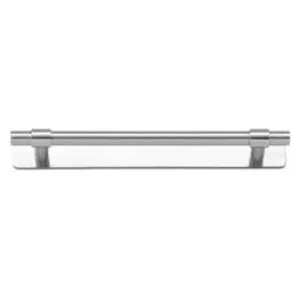 Helsinki Cabinet Pull with Backplate CTC160mm Brushed Chrome by Iver, a Cabinet Hardware for sale on Style Sourcebook