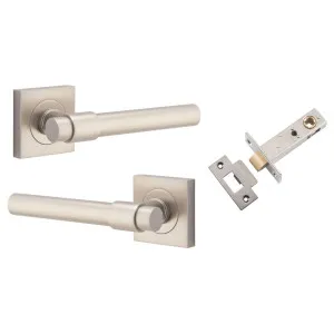 Helsinki Lever Square Rose Passage Kit Satin Nickel by Iver, a Door Hardware for sale on Style Sourcebook