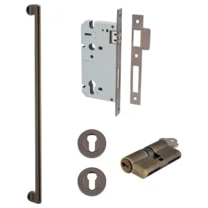 Baltimore Pull Handle 600mm Entrance Kit w Separate High Security Lock Signature Brass by Iver, a Door Hardware for sale on Style Sourcebook