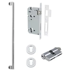 Baltimore Pull Handle 600mm Entrance Kit w Separate High Security Lock Polished Chrome by Iver, a Door Hardware for sale on Style Sourcebook