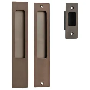Rectangular Sliding Door Pull Passage Kit Signature Brass by Iver, a Door Hardware for sale on Style Sourcebook