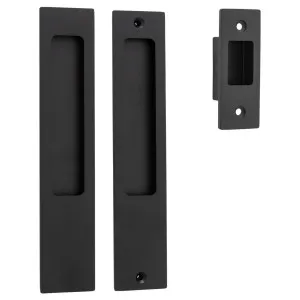 Rectangular Sliding Door Pull Passage Kit Matt Black by Iver, a Door Hardware for sale on Style Sourcebook