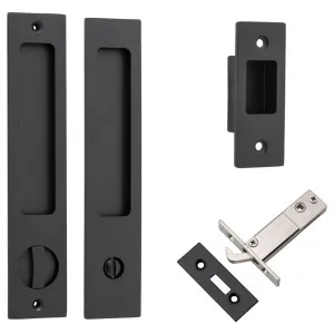 Rectangular Sliding Door Pull Privacy Kit with Privacy Turn Matt Black by Iver, a Door Hardware for sale on Style Sourcebook