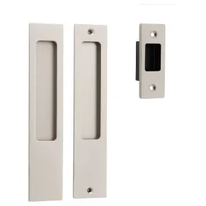 Rectangular Sliding Door Pull Passage Kit Satin Nickel by Iver, a Door Hardware for sale on Style Sourcebook