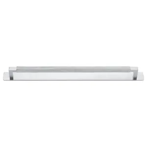 Brunswick Cabinet Pull With Backplate  Brushed Chrome Ctc320Mm by Iver, a Cabinet Hardware for sale on Style Sourcebook