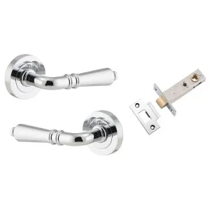Sarlat Lever Round Rose Passage Kit Polished Chrome by Iver, a Door Hardware for sale on Style Sourcebook