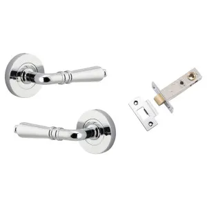 Sarlat Lever Round Rose (Inbuilt Privacy) Polished Chrome by Iver, a Door Hardware for sale on Style Sourcebook