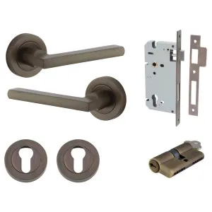 Baltimore Lever Round Rose Entrance Kit w Separate High Security Lock Signature Brass by Iver, a Door Hardware for sale on Style Sourcebook