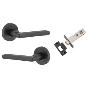 Baltimore Lever Round Rose Passage Kit Matt Black by Iver, a Door Hardware for sale on Style Sourcebook