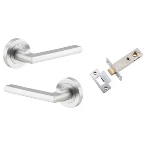 Baltimore Lever Round Rose Passage Kit Brushed Chrome by Iver, a Door Hardware for sale on Style Sourcebook