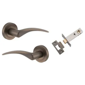 Oxford Lever Round Rose Passage Kit Signature Brass by Iver, a Door Hardware for sale on Style Sourcebook