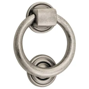 10cm Ring Door Knocker Distressed Nickel by Iver, a Door Hardware for sale on Style Sourcebook