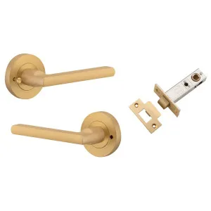 Baltimore Lever Round Rose (Inbuilt Privacy) Brushed Brass by Iver, a Door Hardware for sale on Style Sourcebook