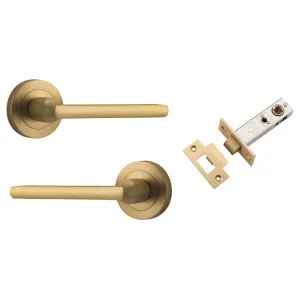 Baltimore Lever Round Rose Passage Kit Brushed Brass by Iver, a Door Hardware for sale on Style Sourcebook