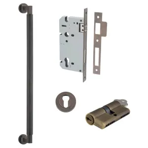 Brunswick Pull Handle 450mm Entrance Kit w Separate High Security Lock Signature Brass by Iver, a Door Hardware for sale on Style Sourcebook