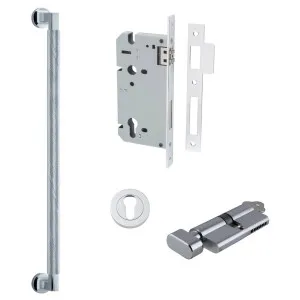 Brunswick Pull Handle 450mm Entrance Kit w Separate High Security Lock Polished Chrome by Iver, a Door Hardware for sale on Style Sourcebook