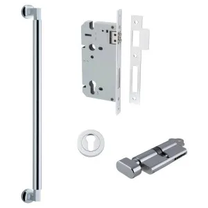 Berlin Pull Handle 450mm Entrance Kit w Separate High Security Lock Polished Chrome by Iver, a Door Hardware for sale on Style Sourcebook