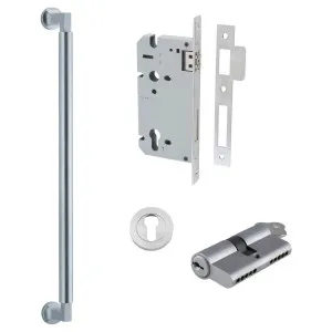 Berlin Pull Handle 450mm Entrance Kit w Separate High Security Lock Brushed Chrome by Iver, a Door Hardware for sale on Style Sourcebook