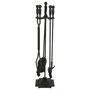 Albert 5 pcs Tall Fire Tools, Black by Schots, a Fireplaces & Accessories for sale on Style Sourcebook