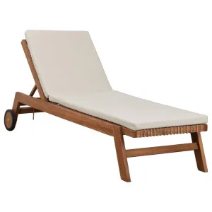 Landis Sun LoungeTeak, 200x74 Rope Beige Cushion by Schots, a Chairs for sale on Style Sourcebook