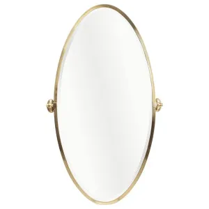 Leda 60x120cm Oval Tilt Mirror, Brushed Brass by Schots, a Mirrors for sale on Style Sourcebook