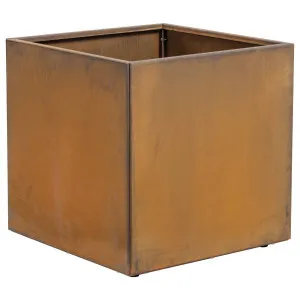 Fulton 60x60cm Corten Steel Square Planter, Rust by Schots, a Baskets, Pots & Window Boxes for sale on Style Sourcebook