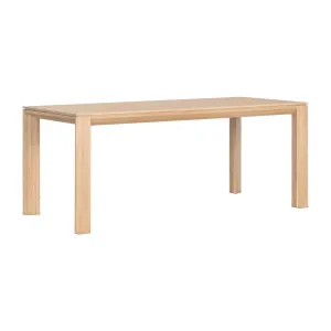 Amaya Bevel Edge 180cm Oak Dining Table, Natural by Schots, a Dining Tables for sale on Style Sourcebook