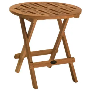 Round 50cm Folding Teak Picnic Table, Natural by Schots, a Tables for sale on Style Sourcebook