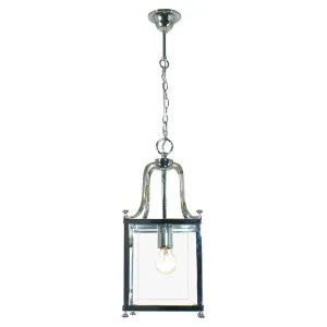 Michigan Small 1 Light Lantern, Chrome by Lighting Inspirations, a null for sale on Style Sourcebook