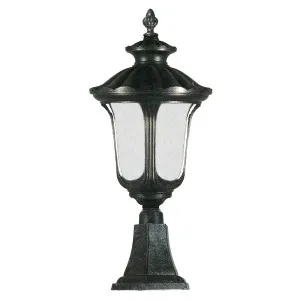 Waterford Medium Outdoor Pillar Mount, Antique Black by Lighting Inspirations, a Fixed Lights for sale on Style Sourcebook