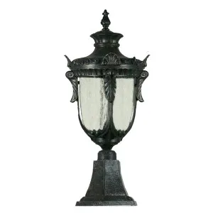 Wellington Large Outdoor Pillar Mount, Antique Black by Lighting Inspirations, a Fixed Lights for sale on Style Sourcebook