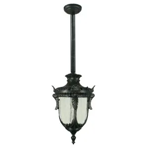 Wellington Large Outdoor Rod Pendant, Antique Black by Lighting Inspirations, a Fixed Lights for sale on Style Sourcebook