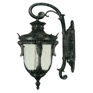 Wellington Large Outdoor Wall Light, Antique Black by Lighting Inspirations, a Fixed Lights for sale on Style Sourcebook