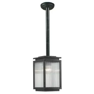 Boulevard Small Outdoor Rod Pendant, Antique Black by Lighting Inspirations, a Fixed Lights for sale on Style Sourcebook