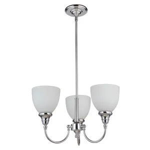 Benson Upwards 3 Light Pendant, Chrome by Lighting Inspirations, a Fixed Lights for sale on Style Sourcebook