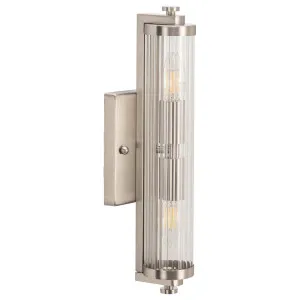 Rockford 2 Light Wall Light, Brushed Nickel by Lighting Inspirations, a Wall Lighting for sale on Style Sourcebook