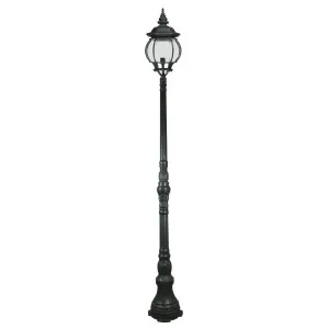 Flinders Large IP44 Domain Outdoor Garden Post Light, Antique Black by Lighting Inspirations, a Fixed Lights for sale on Style Sourcebook