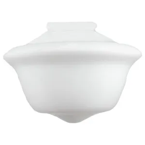 Victorian 12" Schoolhouse Shade 4 1/4" Fitter, Opal Matte by Lighting Inspirations, a Lamp Shades for sale on Style Sourcebook