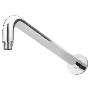 Round Wall Shower Curved Arm, 400mm, Polished Chrome by Meir, a Shower Heads & Mixers for sale on Style Sourcebook