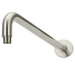 Round Wall Shower Curved Arm, 400mm, PVD Brushed Nickel by Meir, a Shower Heads & Mixers for sale on Style Sourcebook