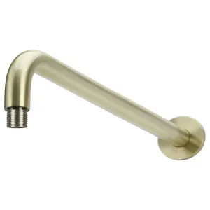 Round Wall Shower Curved Arm, 400mm, PVD Tiger Bronze by Meir, a Shower Heads & Mixers for sale on Style Sourcebook