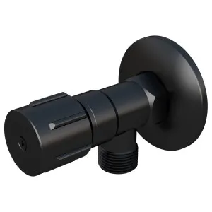 Round Mini Stop Cistern Tap w backplate, Matte Black by Meir, a Bathroom Taps & Mixers for sale on Style Sourcebook