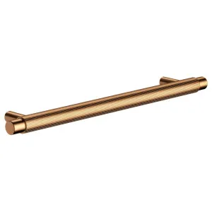 Oppen Round Pull 200mm Cabinet Handle (Linear Knurled), Lustre Bronze by Meir, a Cabinet Hardware for sale on Style Sourcebook