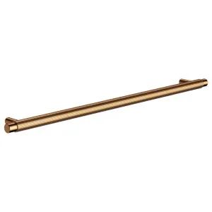 Oppen Round Pull 328mm Cabinet Handle (Linear Knurled), Lustre Bronze by Meir, a Cabinet Hardware for sale on Style Sourcebook