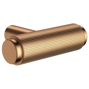 Oppen T-Pull Cabinet Handle (Linear Knurled), Lustre Bronze by Meir, a Cabinet Hardware for sale on Style Sourcebook