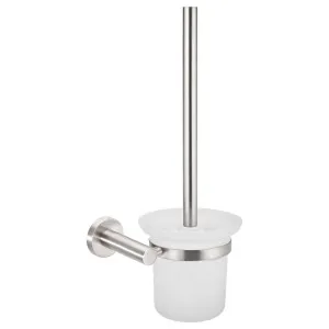 Round Toilet Brush & Holder, PVD Brushed Nickel by Meir, a Toilet Brushes & Sets for sale on Style Sourcebook
